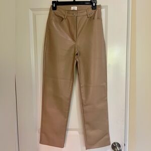 Wilfred Beige Vegan Leather Pants